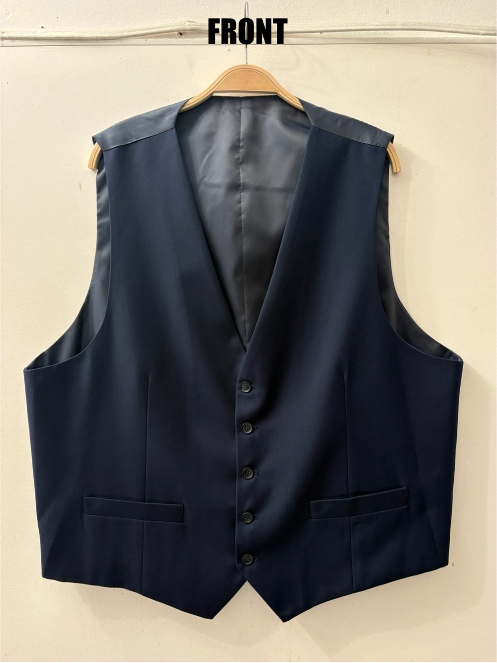 NAVY BLUE CLASSIC-FIT VEST